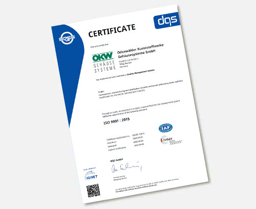 Certyfikat ISO 9001: 2015