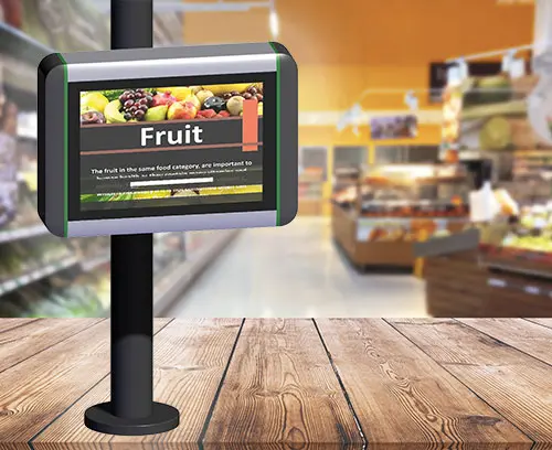 Infoterminal in Verkaufsstellen mit Touchscreen