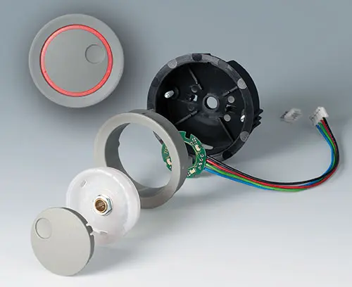 Einzelteile Einbauvariante mit LED-Beleuchtung