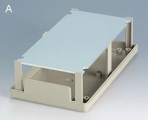 Optional aluminium front panel, easily machined