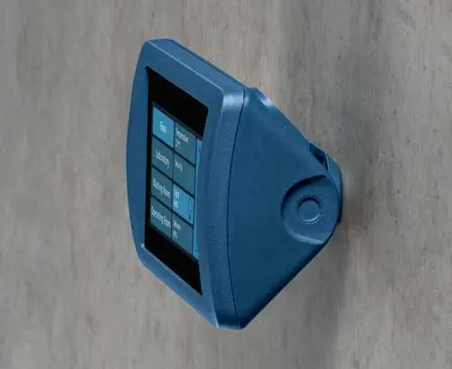 Enclosure and wall suspension element in special colour on demand