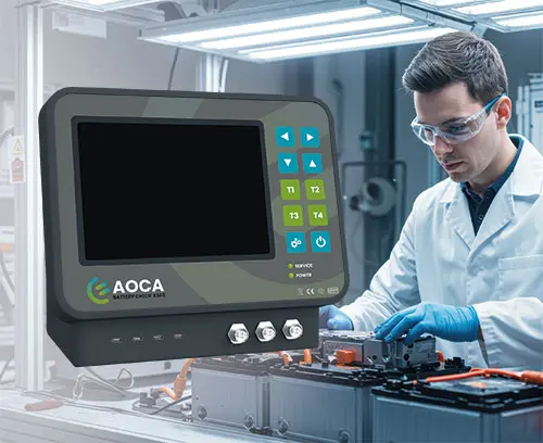 Testing device for battery systems
