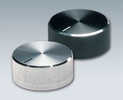 Botones giratorios con tapa de aluminio