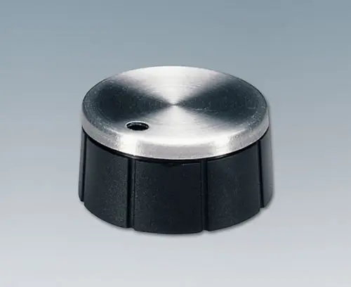 Bouton de commande avec capuchon aluminium